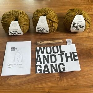 Wool and the Gang 100% Wool Scarf Beginner Crochet Kit